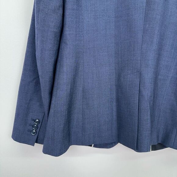 Banana Republic Women’s Wool Blend Navy Long and Lean Single Button Closure Blaz - Picture 6 of 14